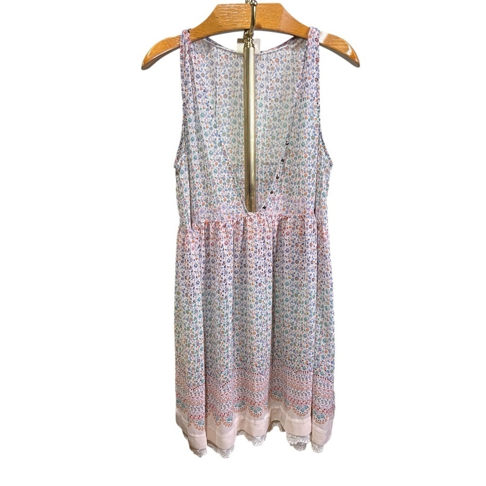 Anthropologie Maeve Violetta Sheer Floral Sleeveless Summer Dress - Picture 4 of 16